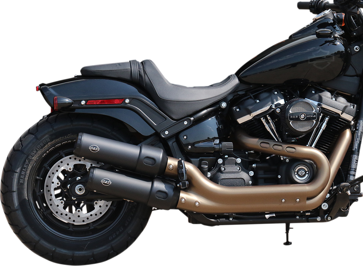 S&S CYCLE Grand National Slip-On Mufflers - Guardian Black - FXFB 550-0734