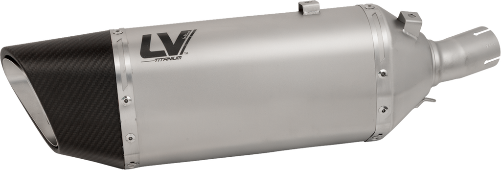 LEOVINCE LV-14 R Slip-On Muffler - Titanium - Kawasaki Ninja 400/500 15607TU
