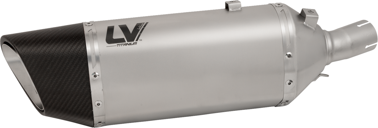 LEOVINCE LV-14 R Slip-On Muffler - Titanium - Kawasaki Ninja 400/500 15607TU