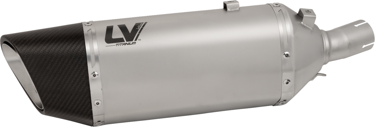 LeoVince LV-14 R Slip-On Muffler - Titanium - Kawasaki Ninja 400/500 15607TU 2018-2026