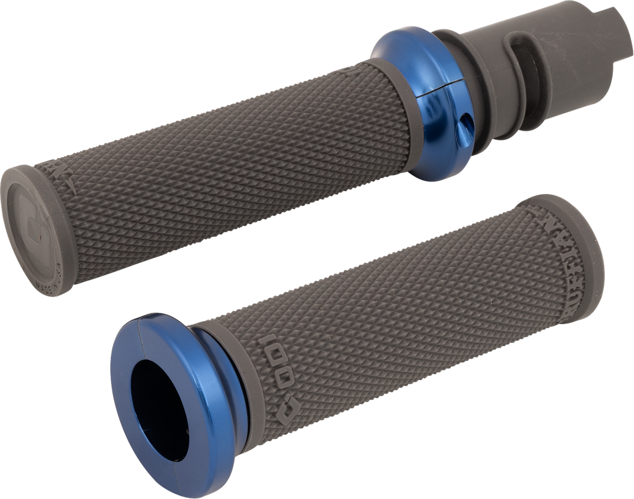 ODI Ruffian Lock-On Street Grips - CVO - Graphite/Blue V30HTCH-U