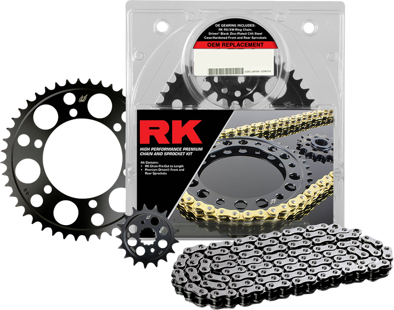 RK Chain and Sprocket Kit - Black/Natural - Triumph Scrambler 400 X 7104-160EX