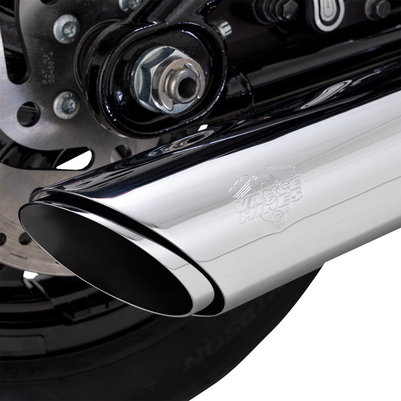 VANCE & HINES Twin Slash Slip-On Muffler - Chrome - Softail 16750