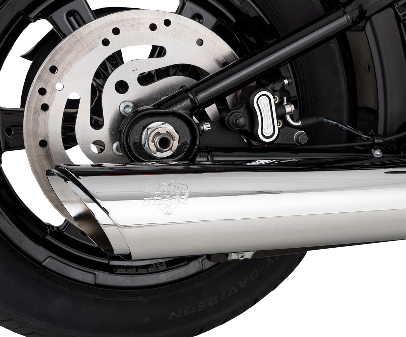 VANCE & HINES Twin Slash Slip-On Muffler - Chrome - Softail 16750