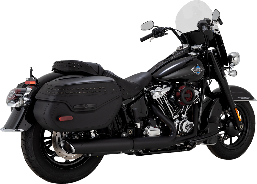 VANCE & HINES Twin Slash Slip-On Muffler - Black - Softail 46750