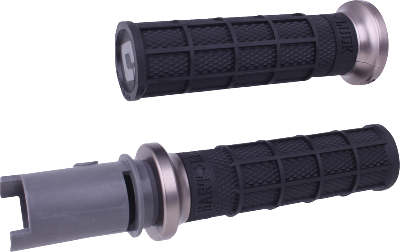 ODI Hart-Luck Signature V-Twin Lock-On™ Grips - CVO - Black/Gunmetal V31HTC-BH-H