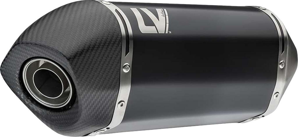 LEOVINCE LV-14 Black Edition Slip-On Muffler - Aprilia Tuareg 660 15626BU