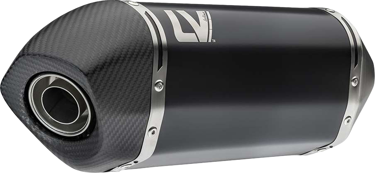 LEOVINCE LV-14 Black Edition Slip-On Muffler - Aprilia Tuareg 660 15626BU