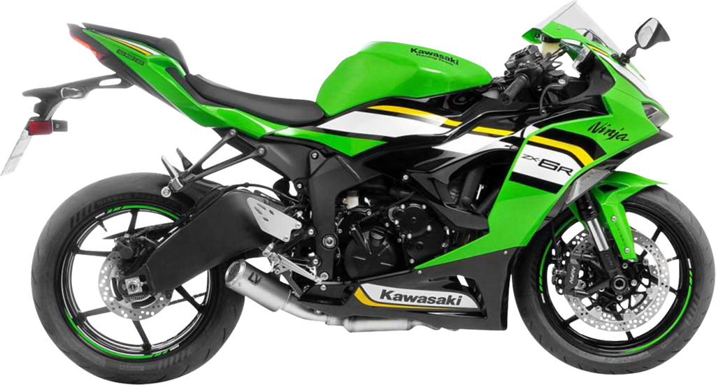 LEOVINCE LV Corsa S Slip-On Muffler - Titanium - Kawasaki ZX-6R 15413STU
