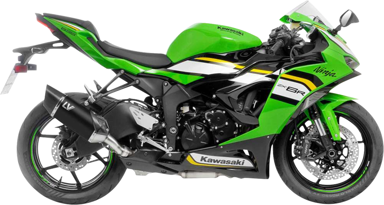 LEOVINCE LV-14 R Black Edition Slip-On Muffler - Kawasaki ZX-6R 15625BU