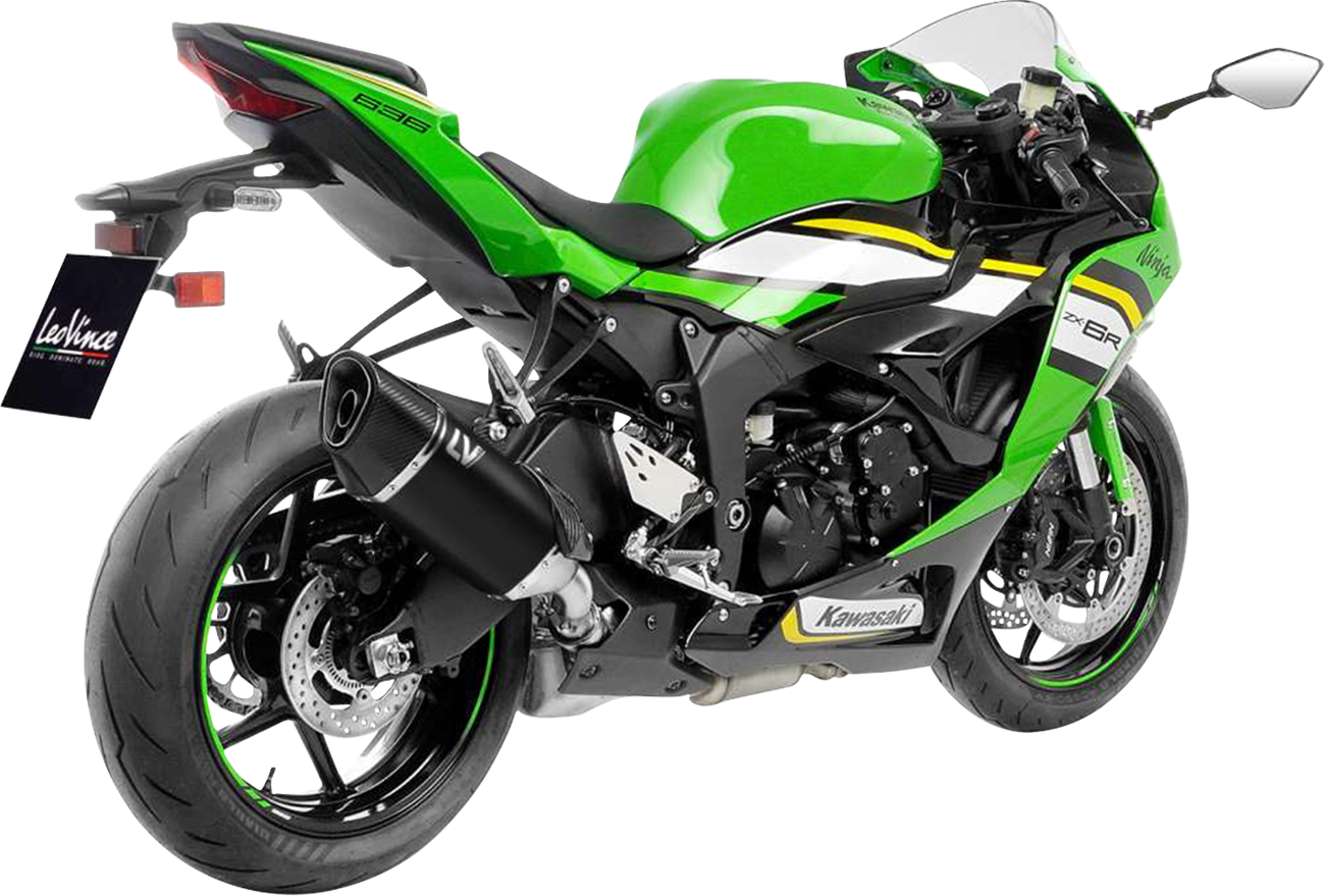 LEOVINCE LV-14 R Black Edition Slip-On Muffler - Kawasaki ZX-6R 15625BU
