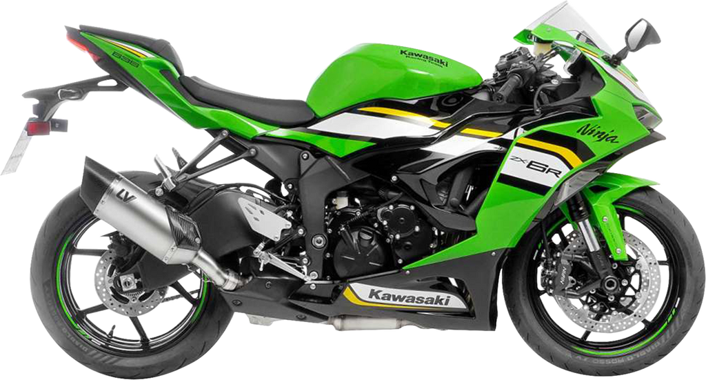 LEOVINCE LV-14 R Slip-On Muffler - Titanium - Kawasaki ZX-6R 15625TU