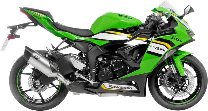 LEOVINCE LV-14 R Slip-On Muffler - Stainless Steel - Kawasaki ZX-6R 15625U