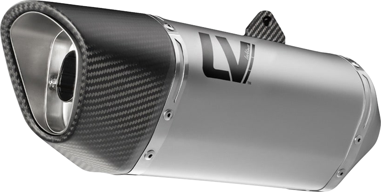 LEOVINCE LV-14 R Slip-On Muffler - Stainless Steel - Kawasaki ZX-6R 15625U