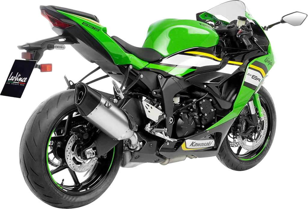 LEOVINCE LV-14 R Slip-On Muffler - Titanium - Kawasaki ZX-6R 15625TU