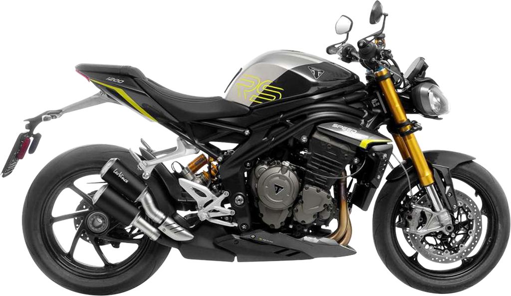 LEOVINCE LV-10 Black Edition Slip-On Muffler - Triumph Speed Triple 1200 RR/RS/RX 15271B