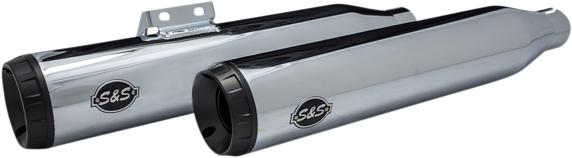 S&S CYCLE Grand National Slip-On Mufflers - Race - Chrome - M8 Softail 550-0738