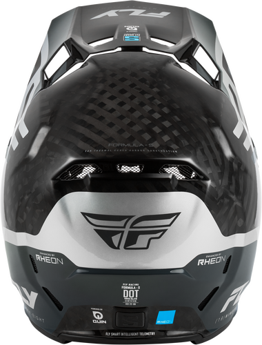 FLY Racing Formula S Carbon Byte Helmet (2026) - Black Carbon / Grey / Silver - View 21