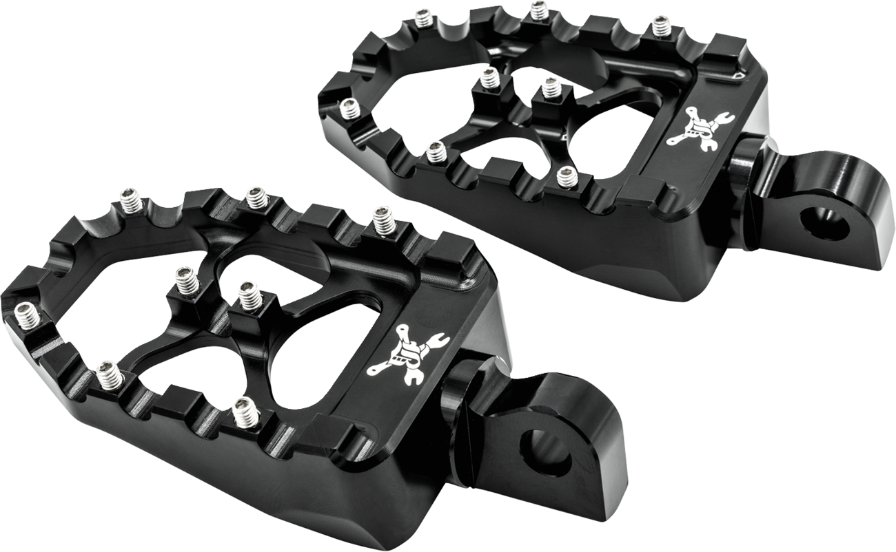 BURLY BRAND MX Evolution Driver Pegs - Black / Sportster/Dyna 1620-2636