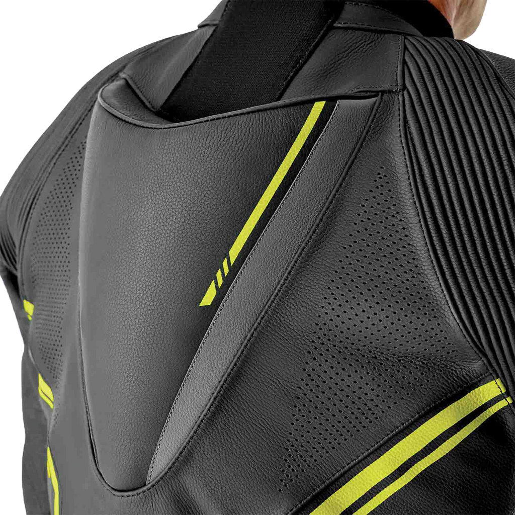 RST S1 D3O Leather Suit - Black / Grey / Fluorescent Yellow - View 11