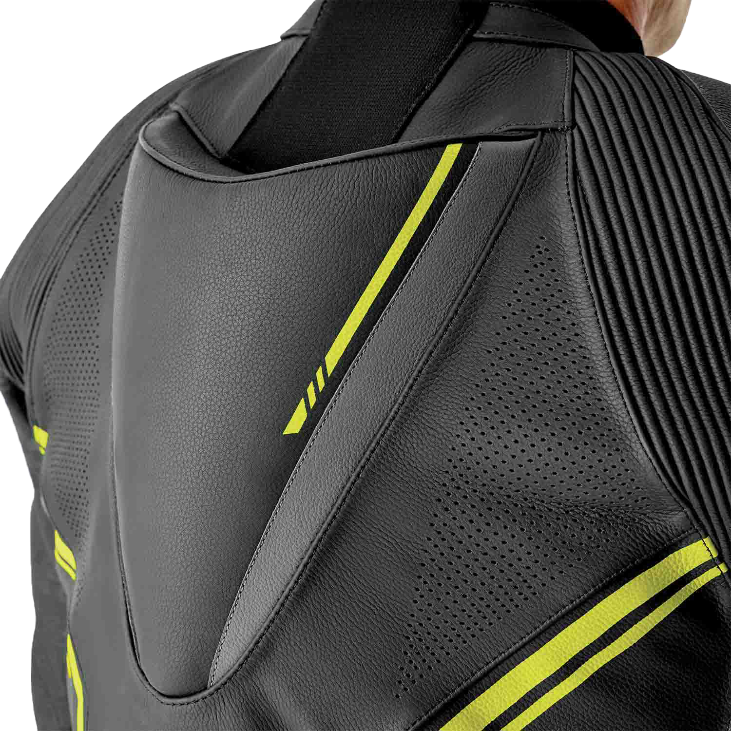 RST S1 D3O Leather Suit - Black / Grey / Fluorescent Yellow - View 11