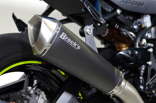 Brock's Performance Replacement Muffler Predator Electro-Black - 2017-2025 Suzuki GSX-R1000, 2017-2025 Suzuki GSX-R1000R - 571088