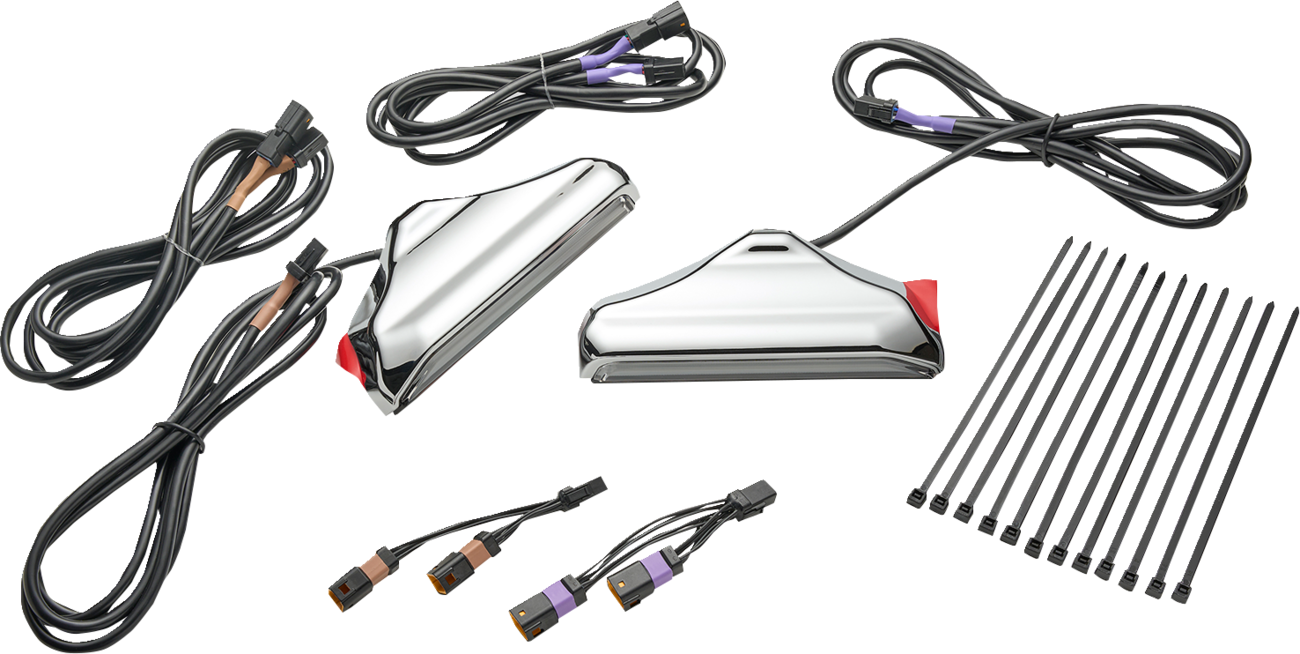 CIRO Fork Lights with Lightstrike Compatibility - Chrome / '24-'25 FLHX/FLHXU/FLTRX 2040-3500