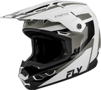 FLY Racing Kinetic Sync Helmet (2027) - White / Black / Grey - View 20