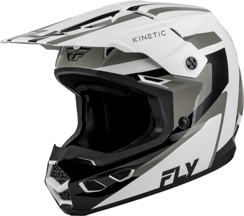 FLY Racing Kinetic Sync Helmet (2027) - White / Black / Grey - View 20