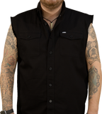 LETHAL THREAT Freedom Ain't Free Printed Sleeveless Button Down Shirt