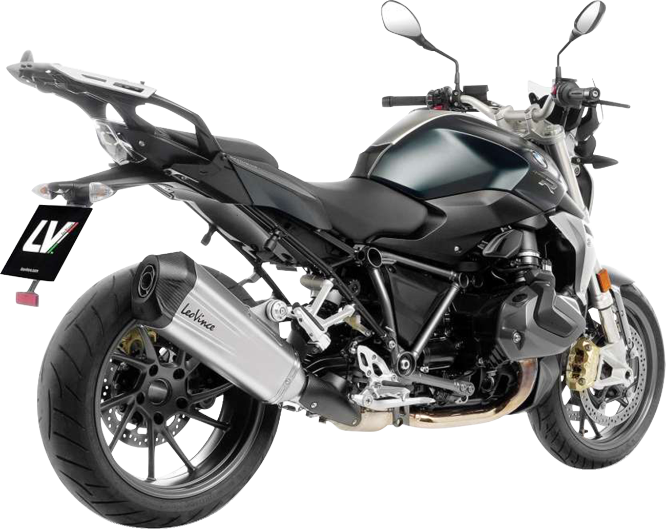 LEOVINCE LV-12 R Slip-On Muffler - Stainless Steel - R 1250 R/RS 15313U