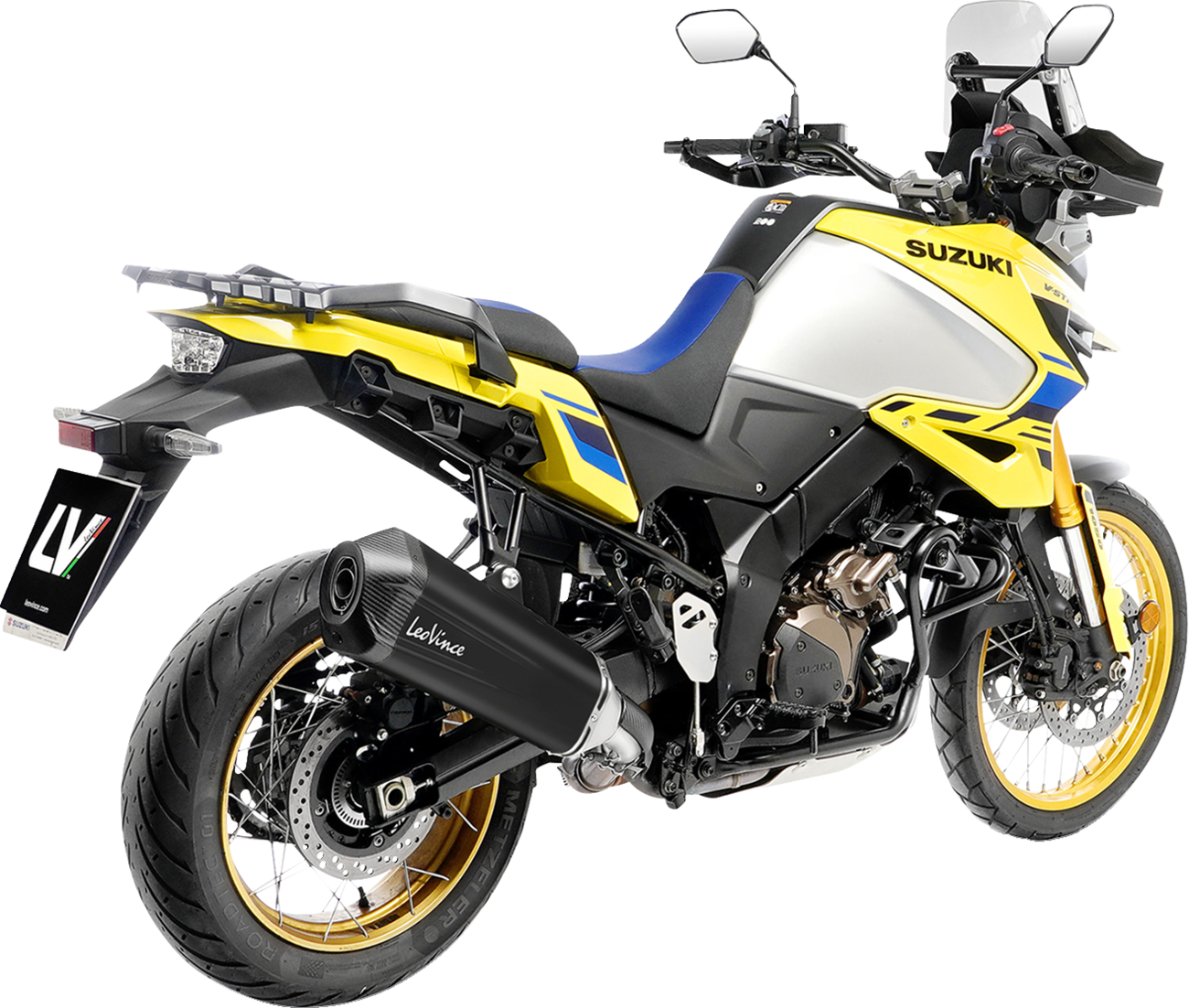 LEOVINCE LV-12 R Slip-On Muffler - Black Stainless Steel - V-Strom 1050 15315BU