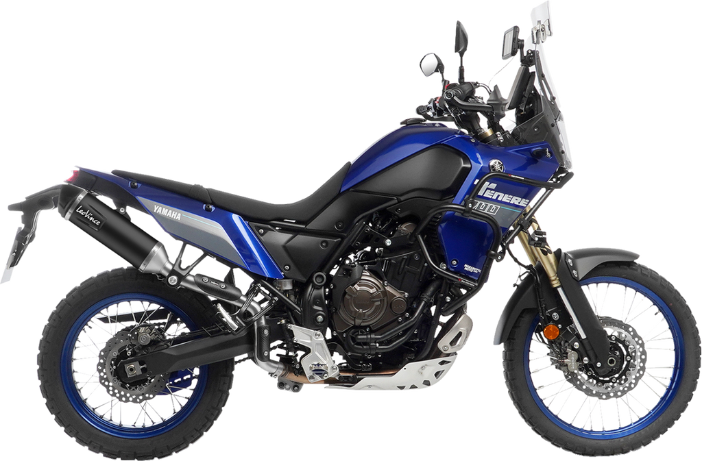 LEOVINCE LV One Evo Slip-On Muffler - High Mount - Black - Tenere 700 14465EBU: