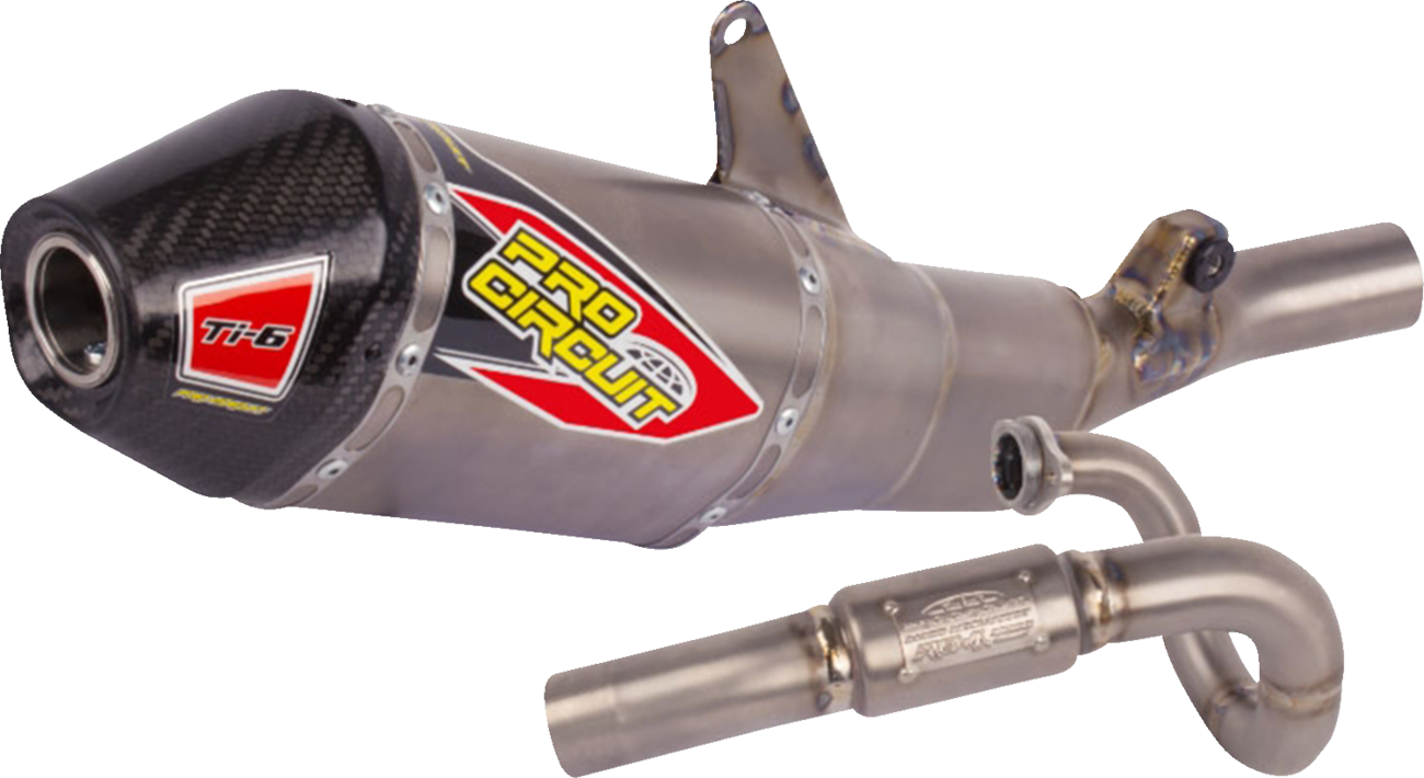 PRO CIRCUIT Ti-6 Exhaust System - Titanium/Carbon Fiber - CRF250R/RX 0312425F.