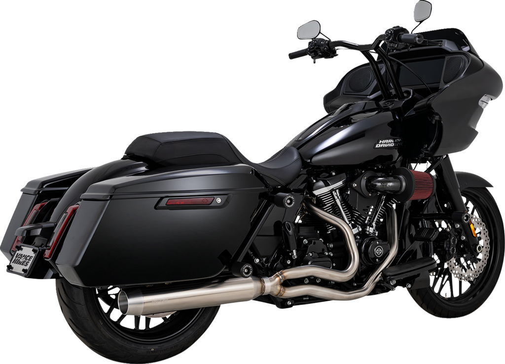 VANCE & HINES 2-into-1 Gaslighter Exhaust System - M8 Touring - Brushed 27347