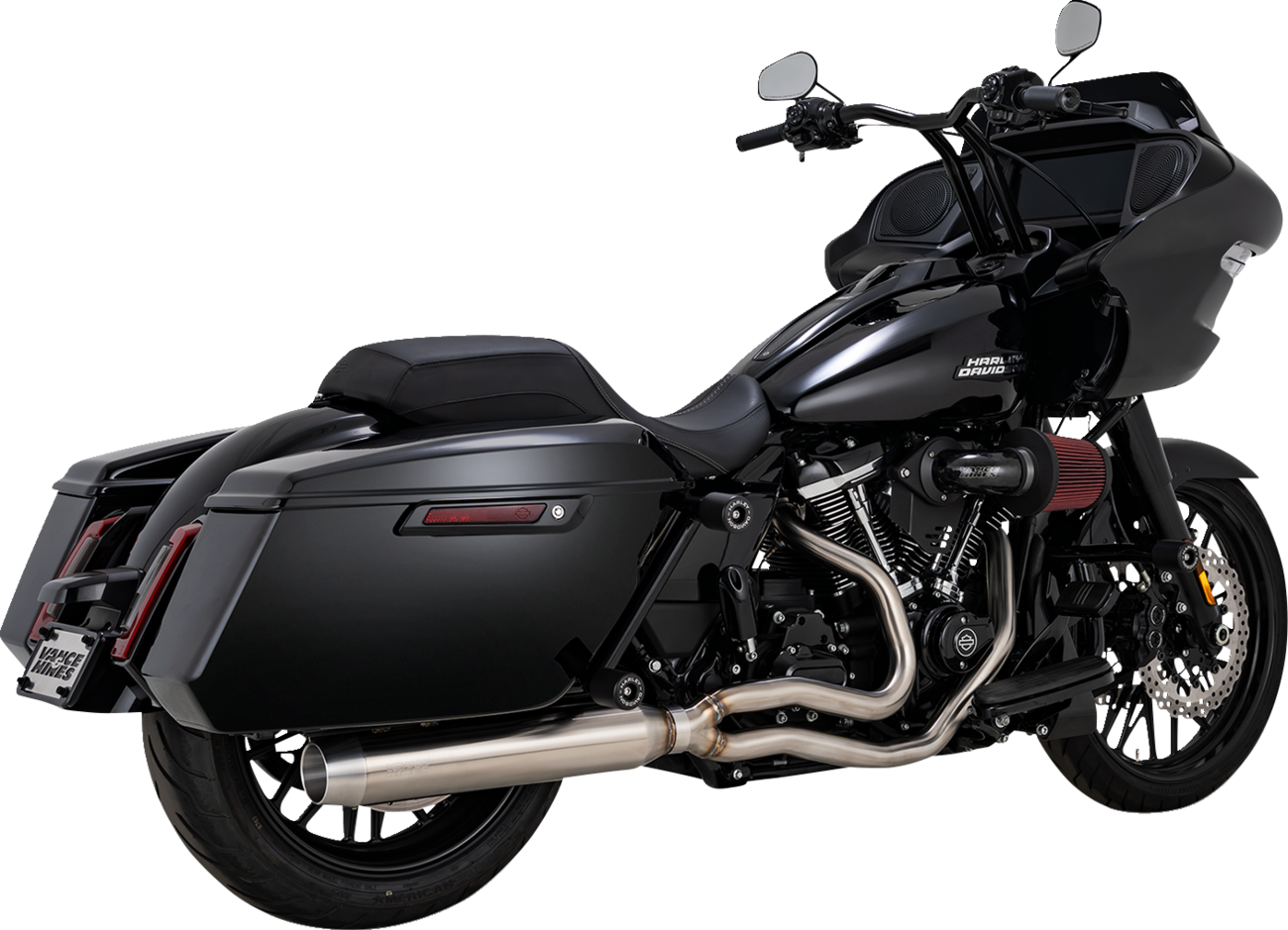 VANCE & HINES 2-into-1 Gaslighter Exhaust System - M8 Touring - Brushed 27347
