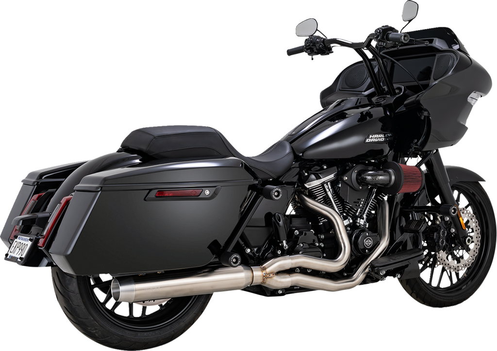 VANCE & HINES 2-into-1 Gaslighter Exhaust System with Heat Shields - M8 Touring - Brushed 27346