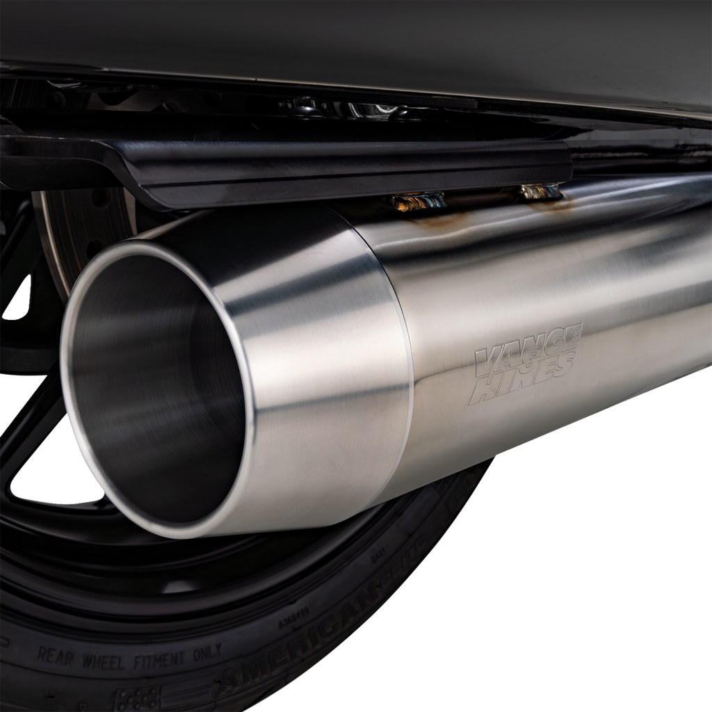 VANCE & HINES 2-into-1 Gaslighter Exhaust System with Heat Shields - M8 Touring - Brushed 27346