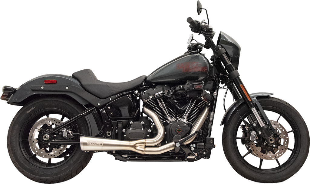 2-into-1 Ripper Exhaust System with Megaphone Muffler - Short - Chrome - M8 Softail