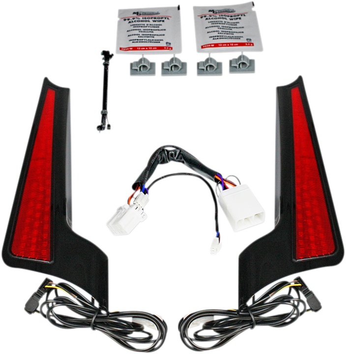 CUSTOM DYNAMICS Fascia LED Light Panels - Black/Red 2040-2520