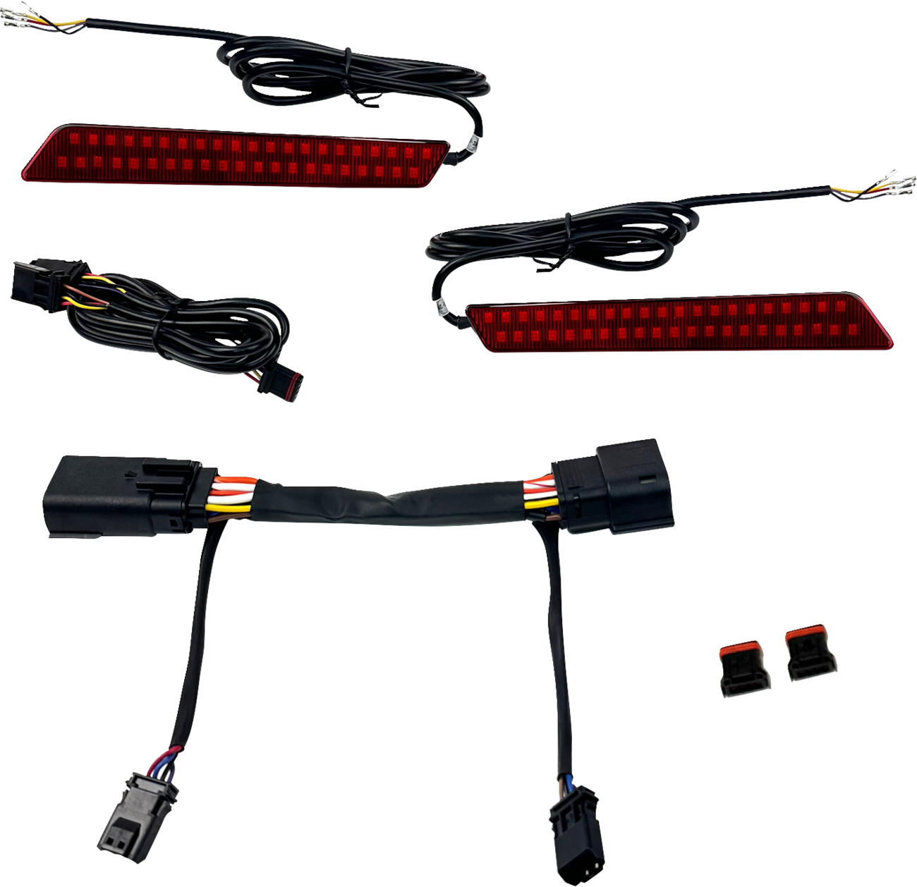 CUSTOM DYNAMICS LED Latch Lights - Saddlebag / Red Lens 2040-3232