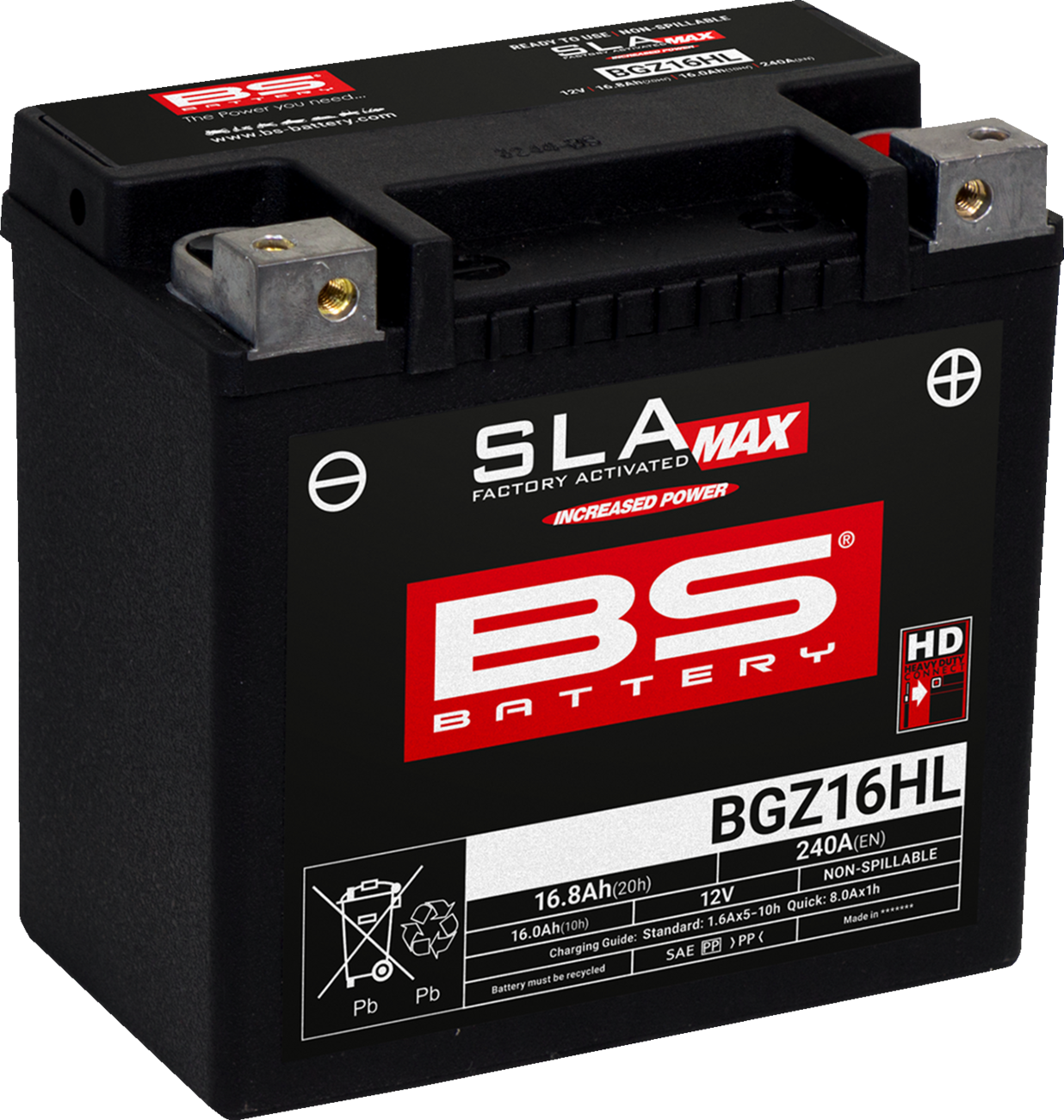 BS BATTERY SLA MAX Factory- Activated AGM Maintenance-Free Battery