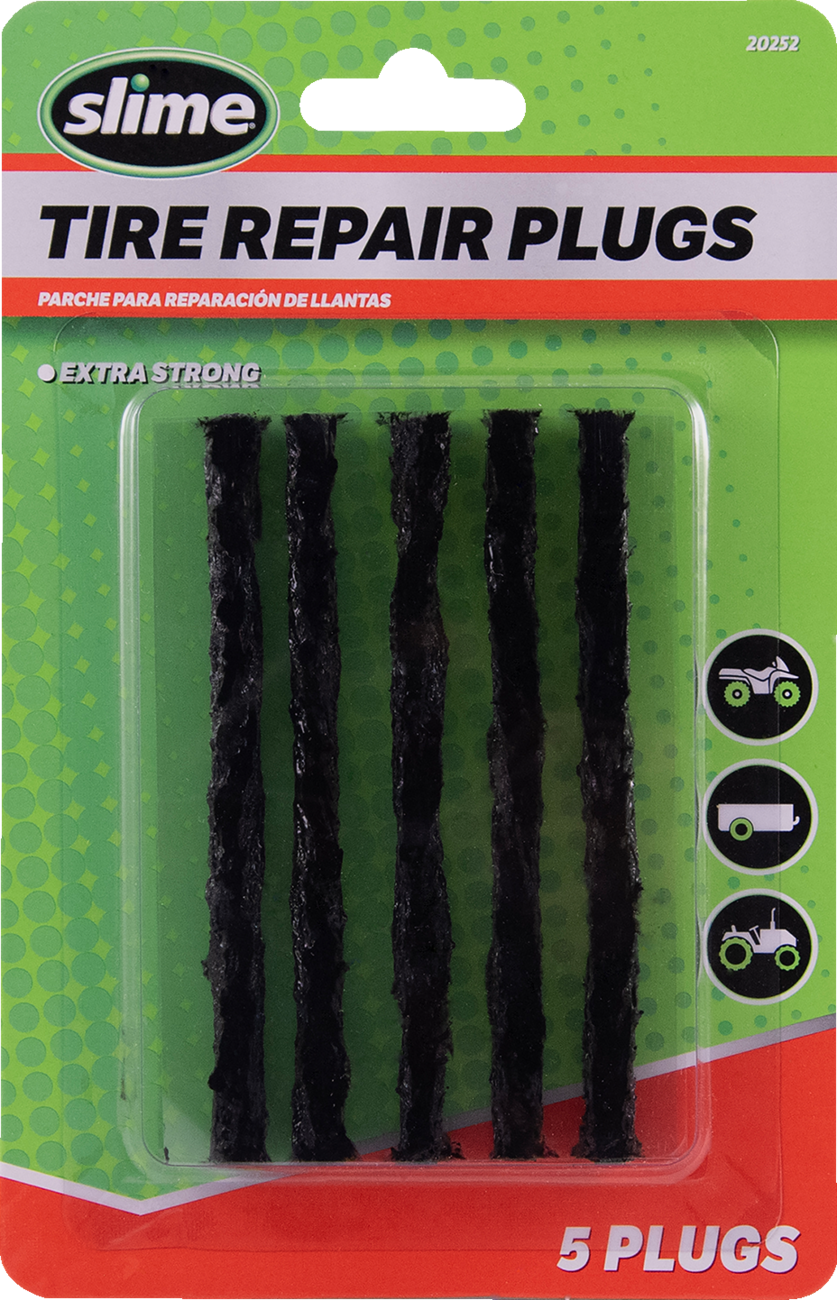 SLIME Tire Repair Plugs - Tire Plugs / Black / 5 Pack 0364-0060