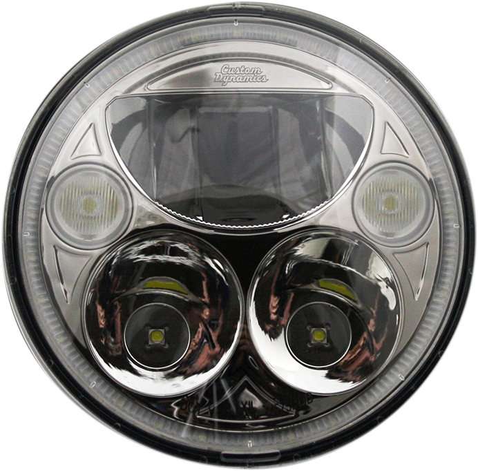 CUSTOM DYNAMICS LED Headlight - 7" / Chrome 2001-1263