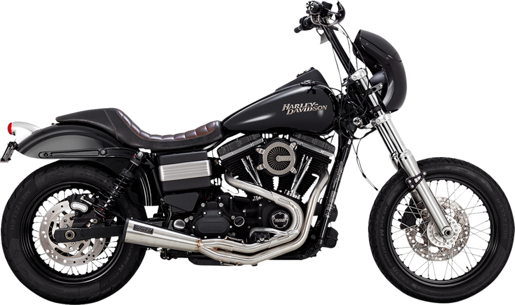 2-into-1 Upsweep Exhaust System - Brushed - Stainless Steel