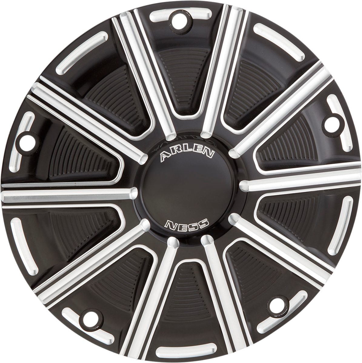 ARLEN NESS 10-Gauge Derby Cover - Black/Machined / Touring/Trike 1107-0663