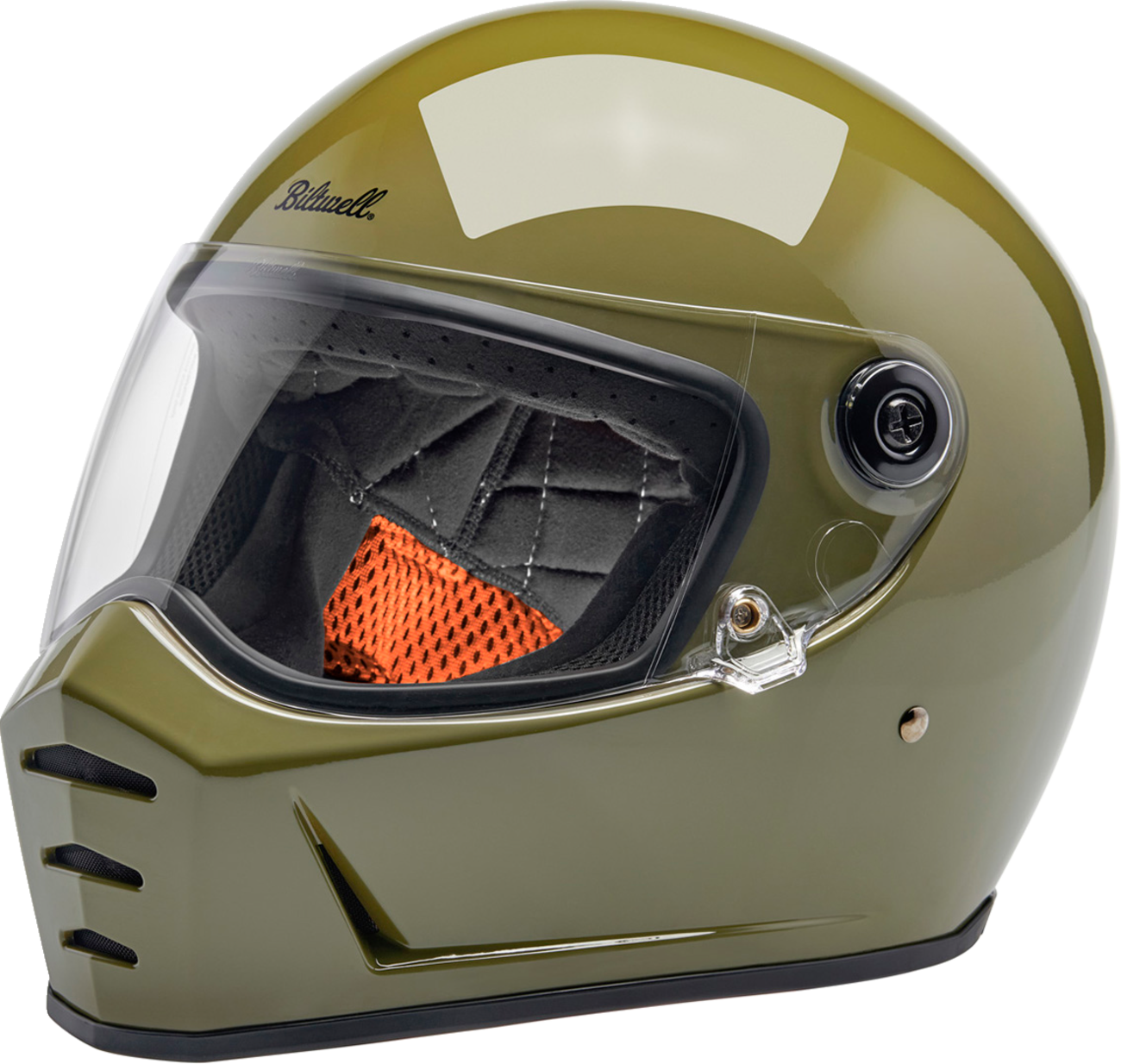 BILTWELL Lane Splitter Helmet - Gloss Olive Green / Large 0101-16707