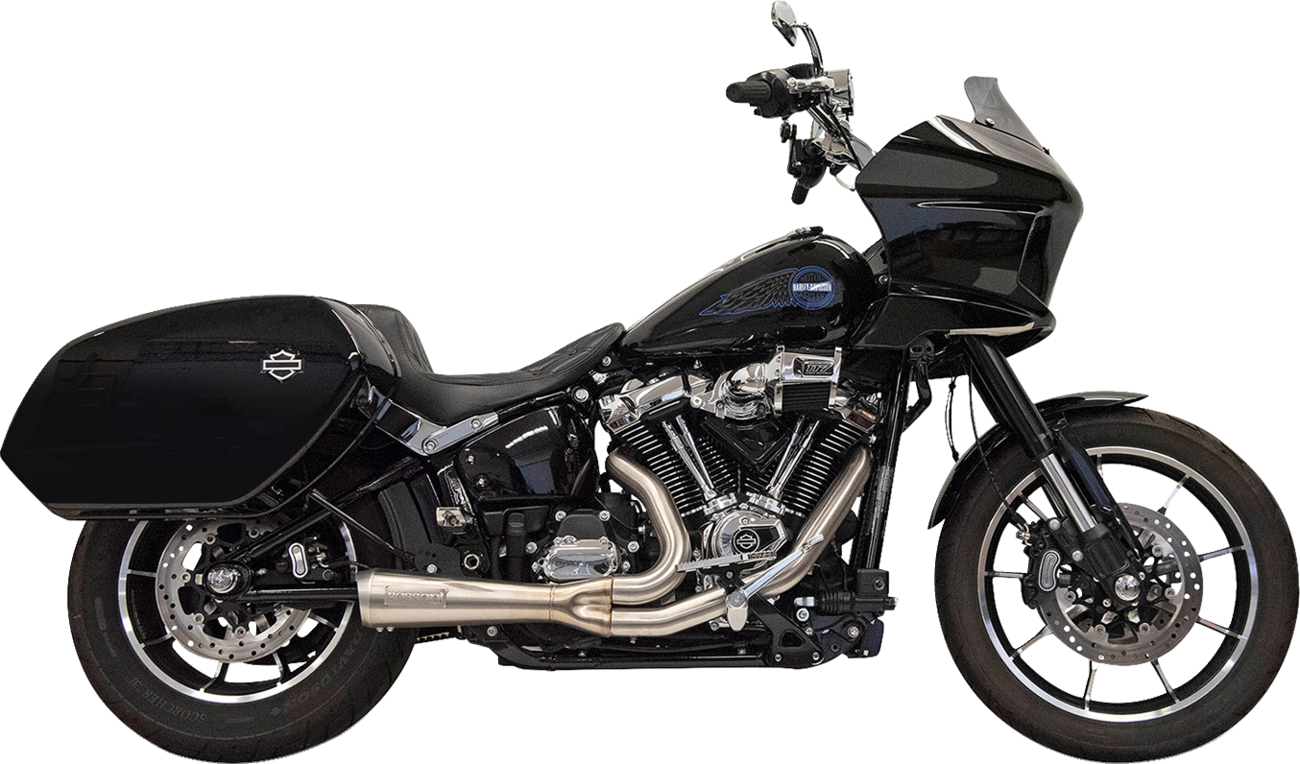 2-into-1 Ripper Exhaust System with Megaphone Muffler - Short - Chrome - M8 Softail