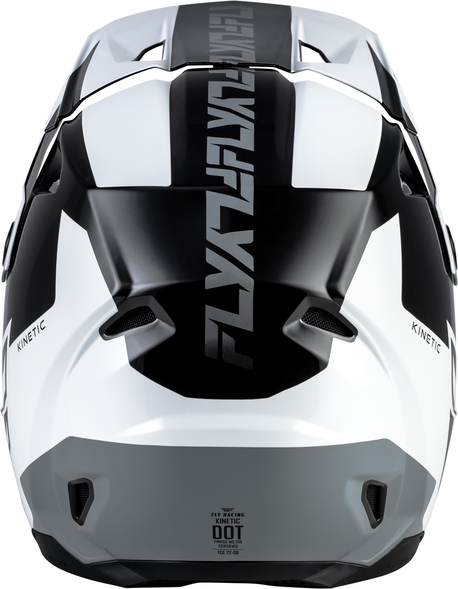 FLY Racing Kinetic Crest Helmet (2026) - Black / White / Grey - View 5