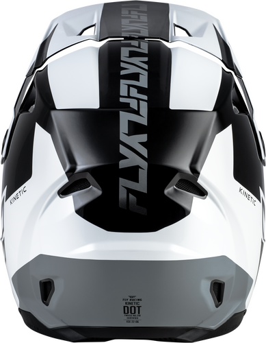 FLY Racing Kinetic Crest Helmet (2026) - Black / White / Grey - View 21